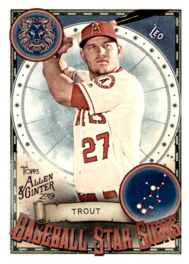 2019 Topps Allen and Ginter Baseball Star Signs #BSS15 Mike Trout