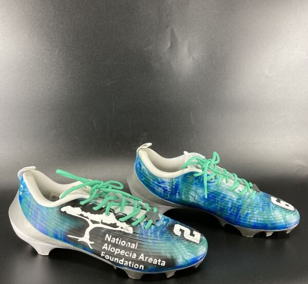 MCMC - Saints Terrell Burgess Game Worn Custom Cleats 2025 Season Size 1...