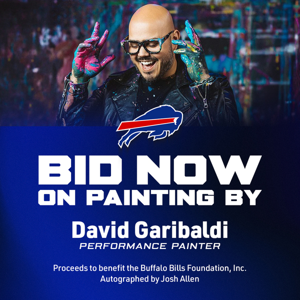 Buffalo Bills Art Piece by David Garibaldi Signed by Josh Allen!