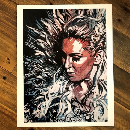 Charlotte Flair SIGNED 11 x 14 Rob Schamberger Print