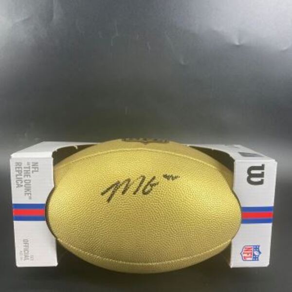 NFL - Browns Mason Graham Signed Gold Composite Football