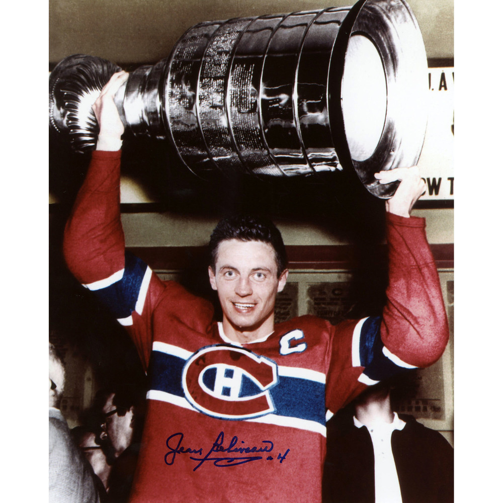 Jean Beliveau Montreal Canadiens Autographed 8