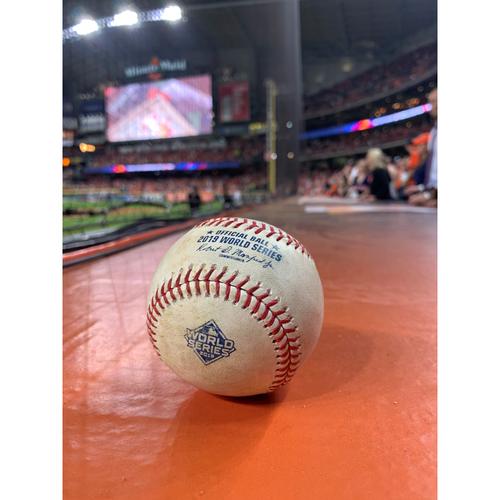 Game-Used Baseball: 2019 World Series - Game 2 : Pitcher: Stephen Strasburg, Batters: George Springer (Strikeout), Jose Altuve (Double to LF) - Bot 2