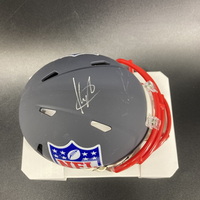 NFL - Saints Kyle Hergel Signed Blue Shield Mini Helmet