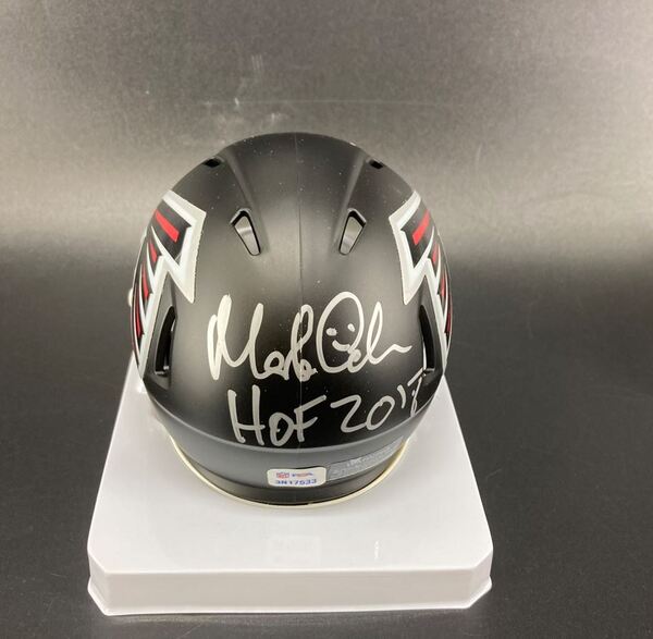 HOF - Falcons Morten Andersen Signed Mini Helmet