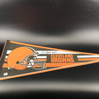 NFL - Browns Tommy Togiai Signed Pennant