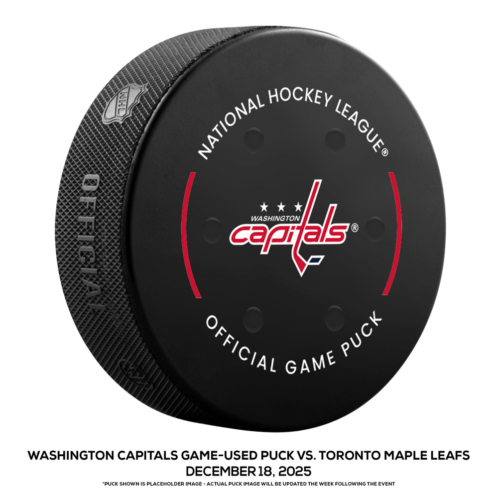 Washington Capitals Game-Used Puck vs. Toronto Maple Leafs on December 18, 2025