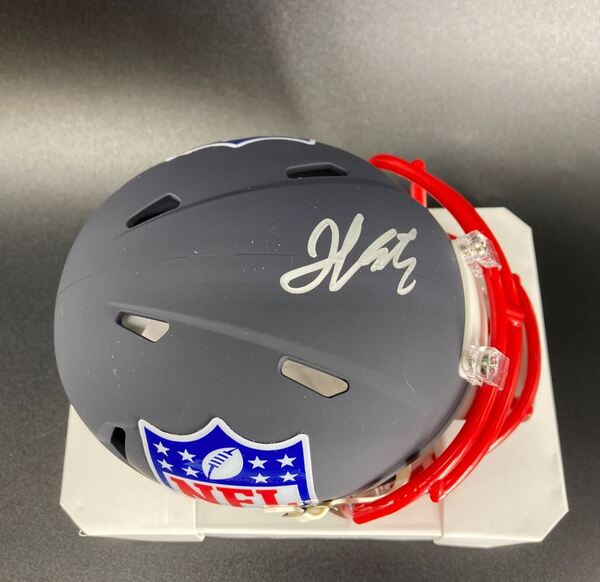 NFL - Rams Joshua Karty Signed Blue Shield Mini Helmet