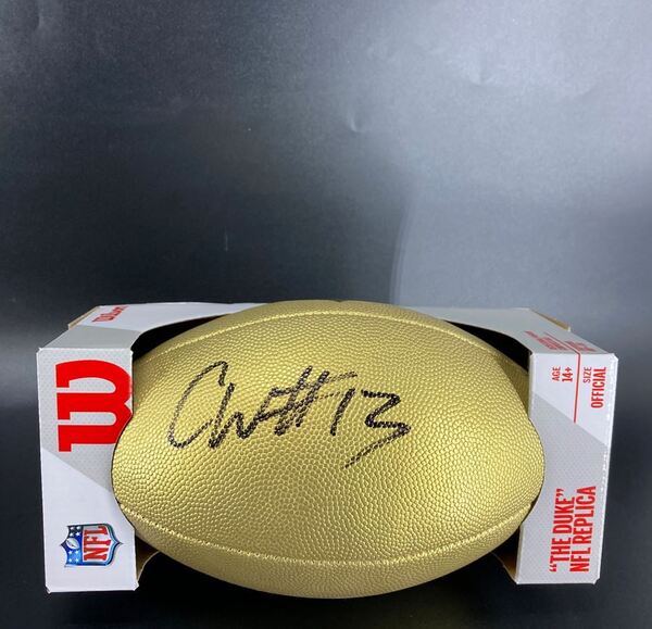 NFL - Bears  Caleb Williams  Signed Gold Composite Football