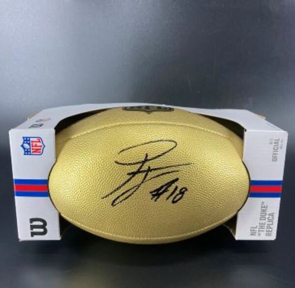 NFL - Rams Terrance Ferguson Signed Gold Composite Football