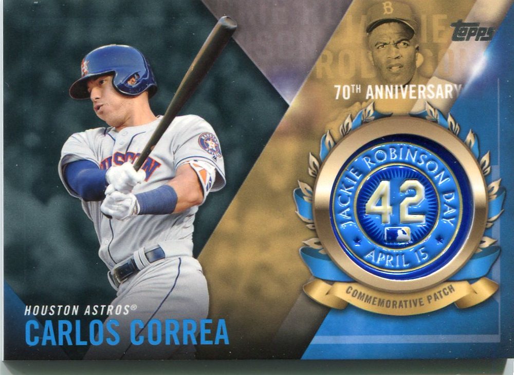 2017 Topps Jackie Robinson Logo Patches #JRPCCC Carlos Correa