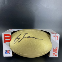 NFL - Chargers Brenden Rice Signed Gold Composite Football