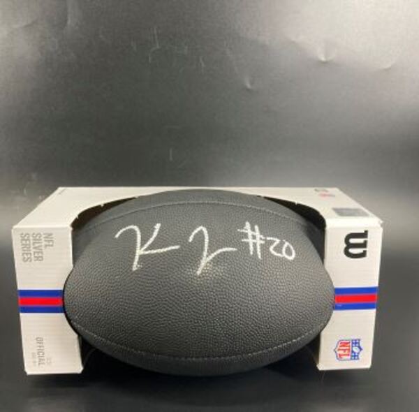 NFL - Steelers Kaleb Johnson Signed Black Composite Silver Series Football