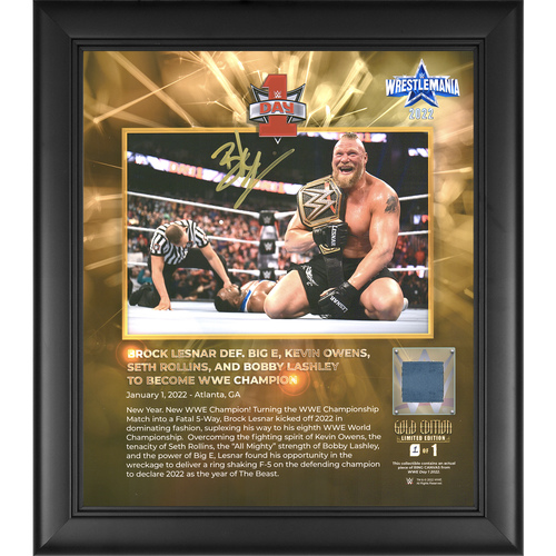 Brock Lesnar Framed Autographed 15