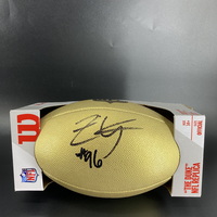 NFL - Falcons Zion Logue Signed Gold Composite Football