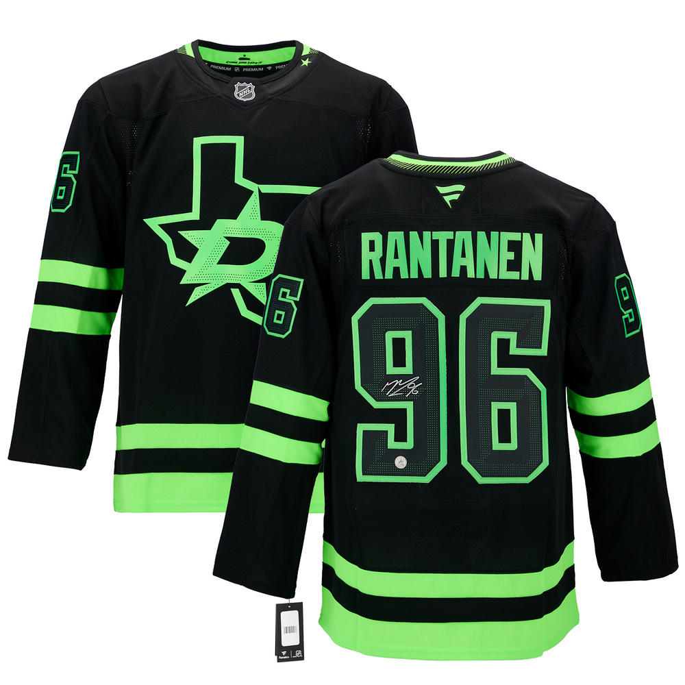 Mikko Rantanen Signed Dallas Stars Alt Black Fanatics Premium Jersey