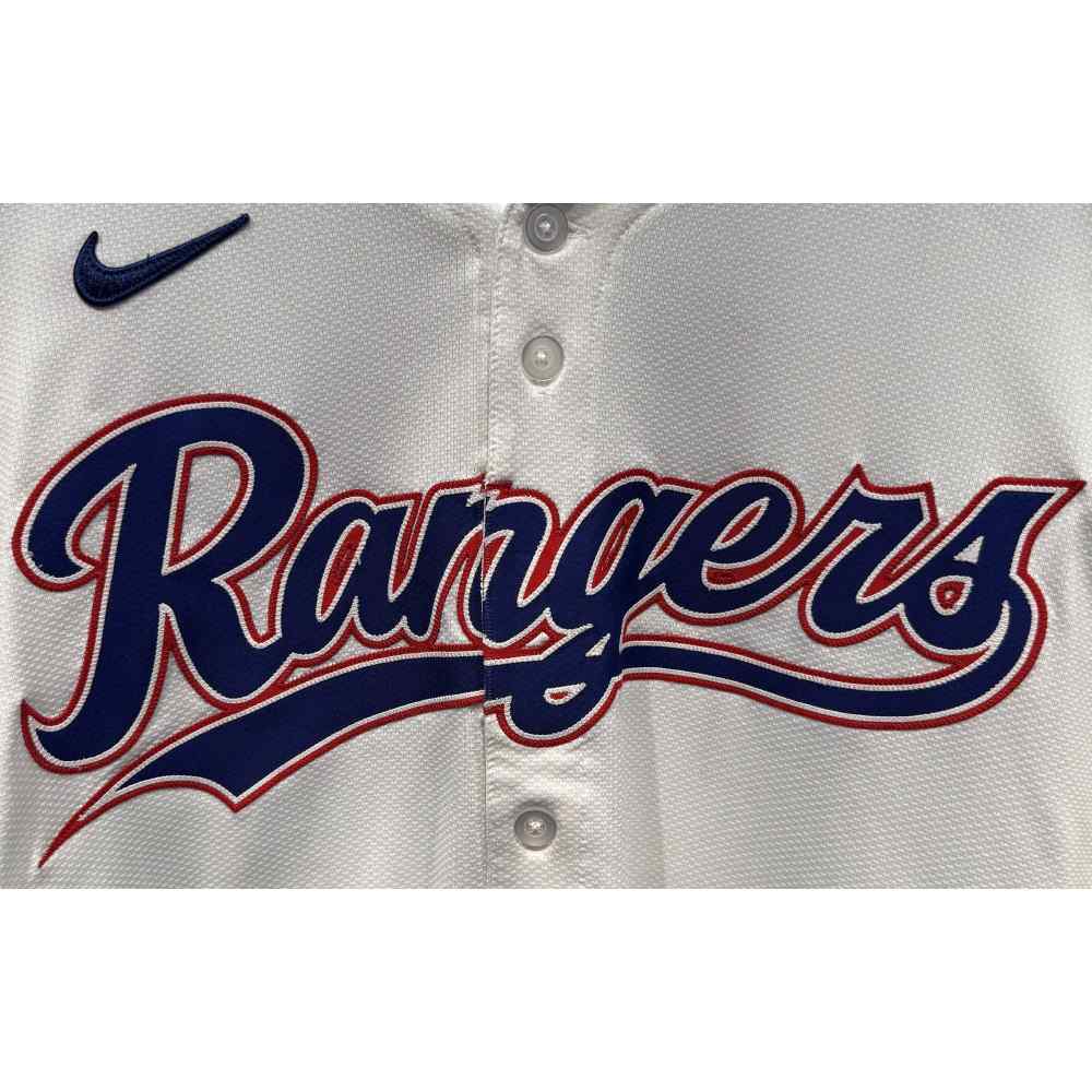 Justin Foscue #56 Texas Rangers Game-Used 2025 Home Jersey - 3rd