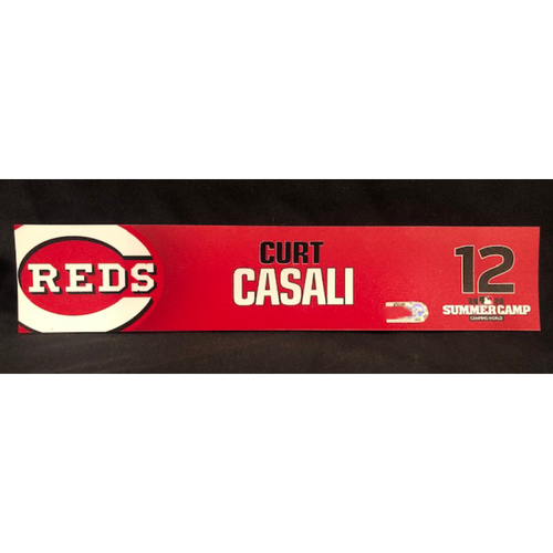 Curt Casali -- 2020 Sumer Camp Locker Tag -- Team-Issued