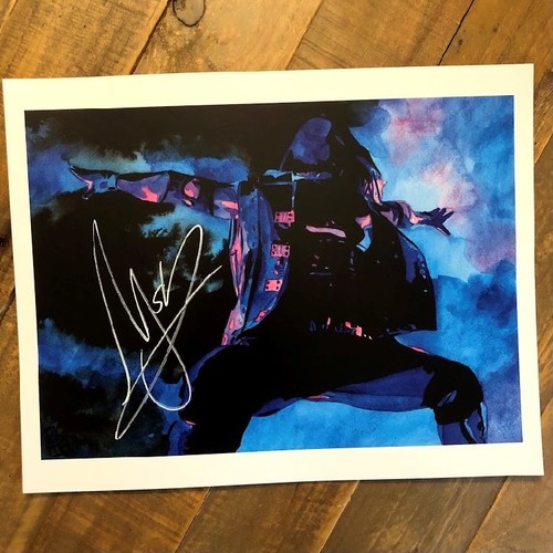 AJ Styles SIGNED Rob Schamberger 11 x 14 Art Print (Dark Knight 2021)