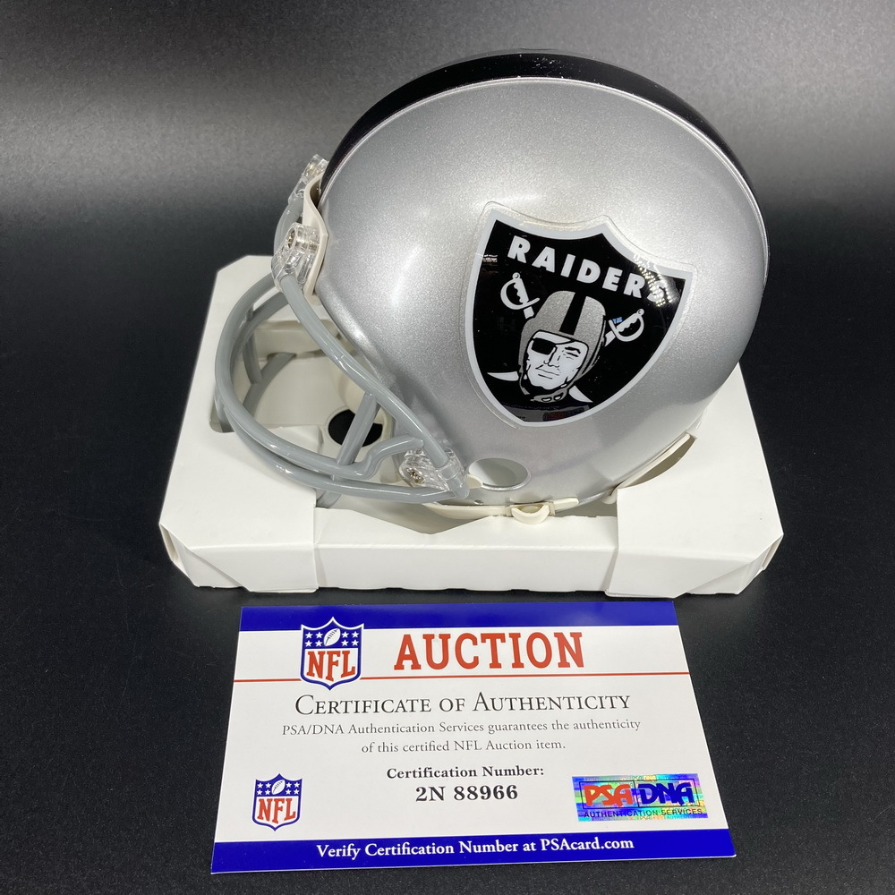 NFL Auction HOF Raiders Dave Casper Signed Mini Helmet