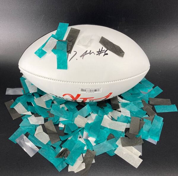 NFL - Eagles DeVonta Smith Signed Commemorative Super Bowl LIX Panel Bal...