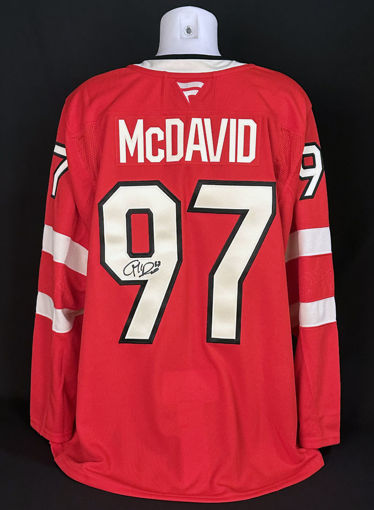 Connor McDavid #97 - Autographed Red Team Canada 
