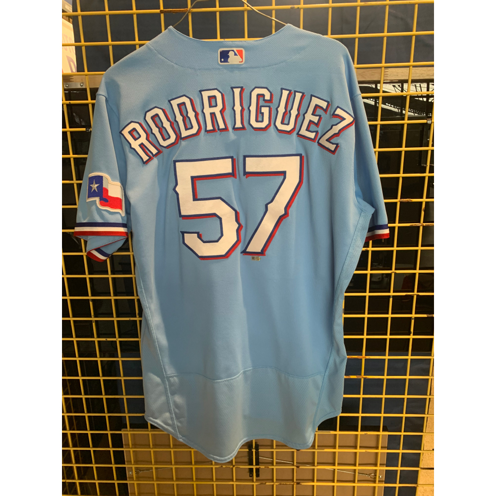 Joely Rodriguez GameUsed Baby Blue Jersey TOR TEX 4/5/21 MLB Auctions