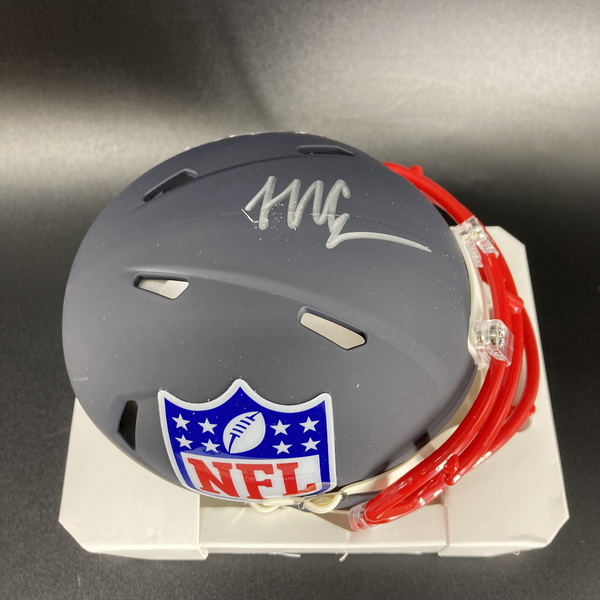 NFL - Jets Malachi Corley Signed Blue Shield Mini Helmet