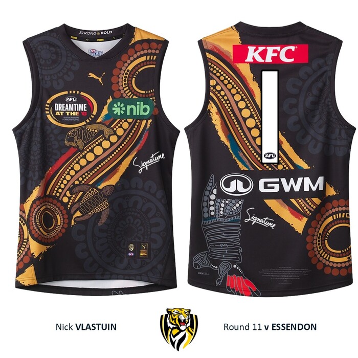 Photo of Nick Vlastuin #1 Richmond 2026 Dreamtime Guernsey