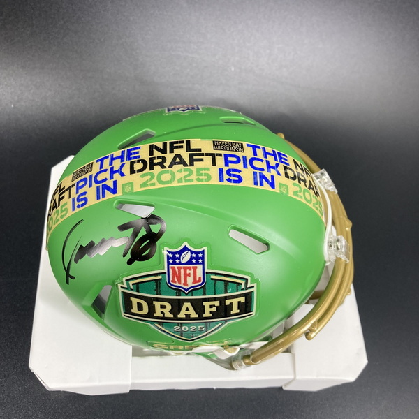 NFL - Lions Isaac TeSlaa Signed NFL Draft Mini Helmet