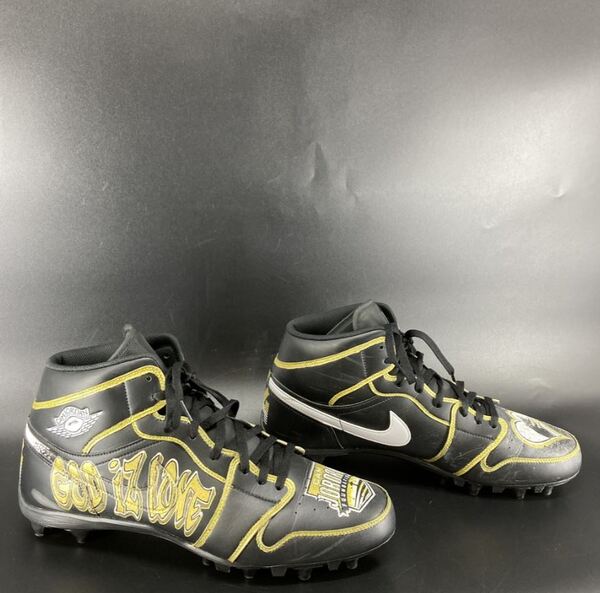 MCMC - Saints Cam Jordan Game Worn Custom Cleats 2025 Season Size 16 - P...