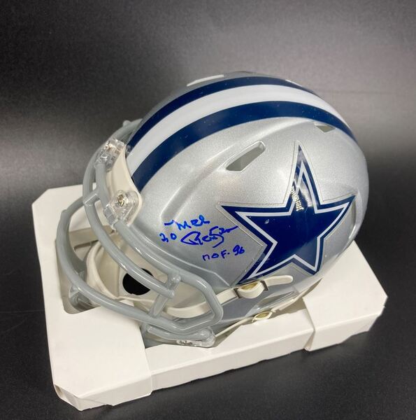 HOF - Cowboys Mel Renfro Signed Mini Helmet