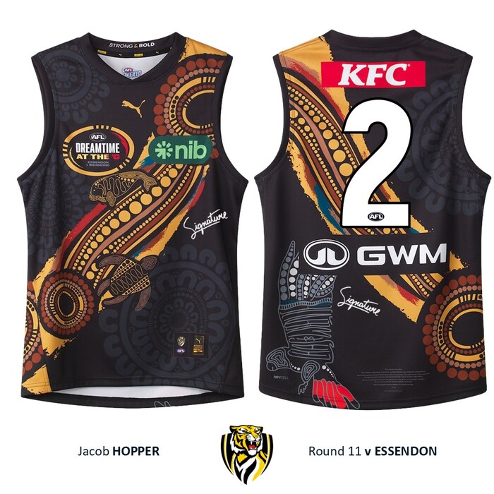Photo of Jacob Hopper #2 Richmond 2026 Dreamtime Guernsey