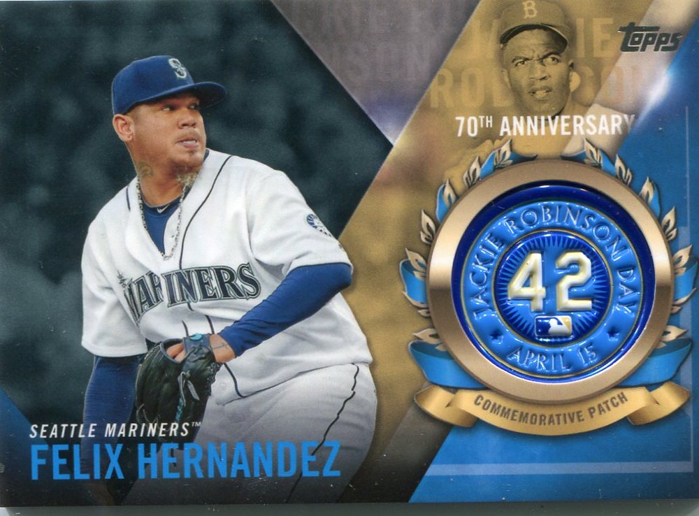 2017 Topps Jackie Robinson Logo Patches #JRPCFH Felix Hernandez
