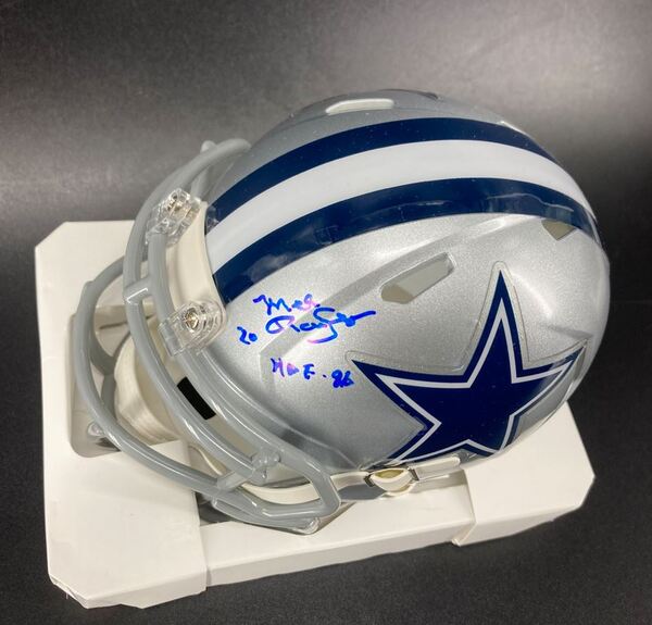 HOF - Cowboys Mel Renfro Signed Mini Helmet