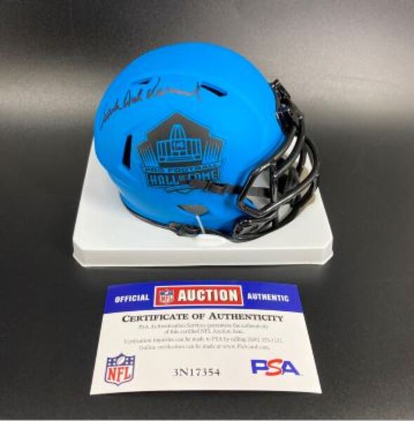 HOF - Eagles Dick Vermeil Signed HOF Rave Mini Helmet