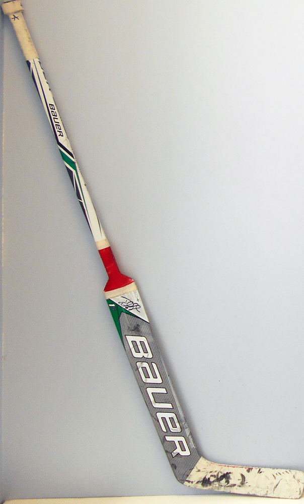 40 Devan Dubnyk Game Used Stick Autographed Minnesota Wild NHL
