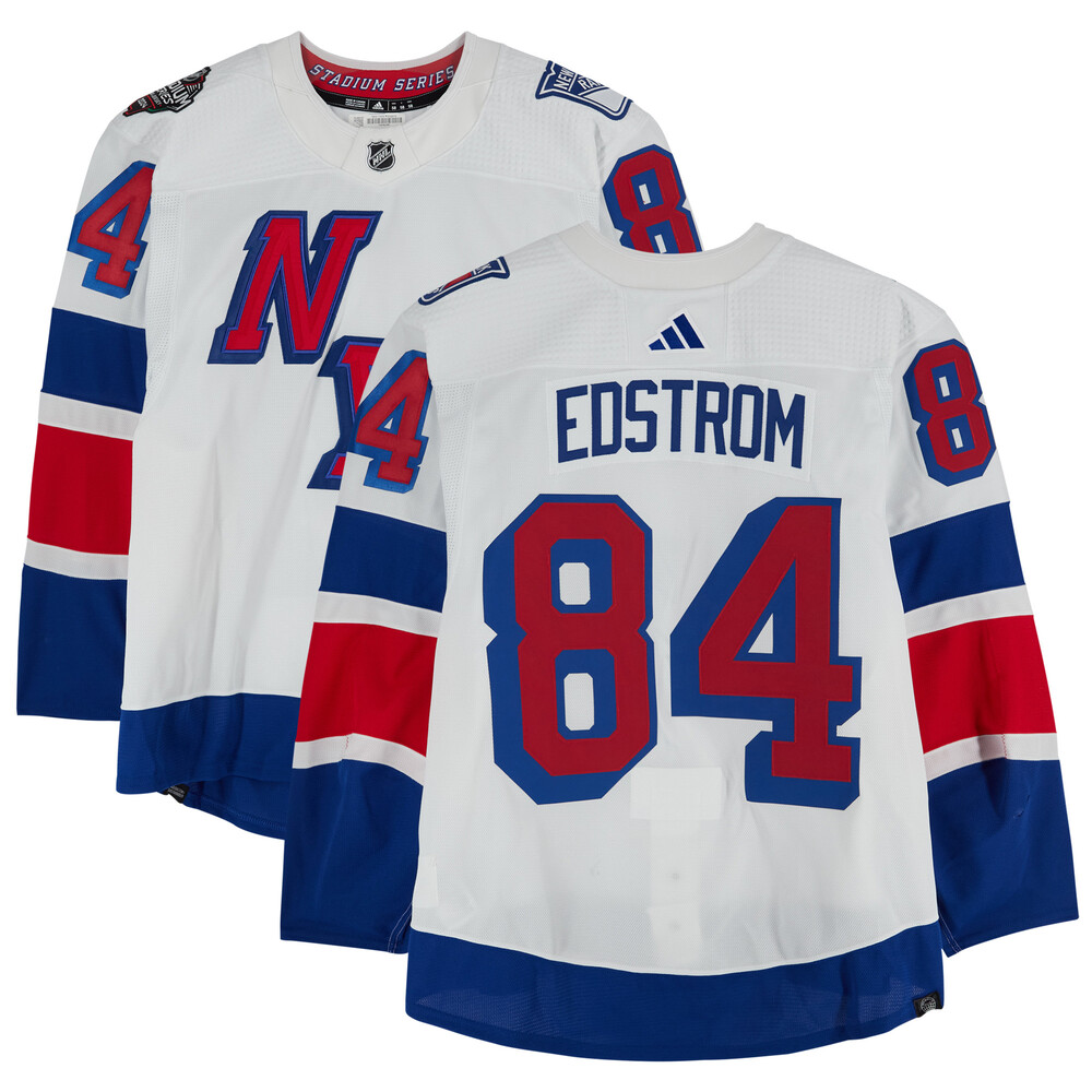Adam Edstrom New York Rangers 2024 NHL Stadium Series GameUsed Jersey