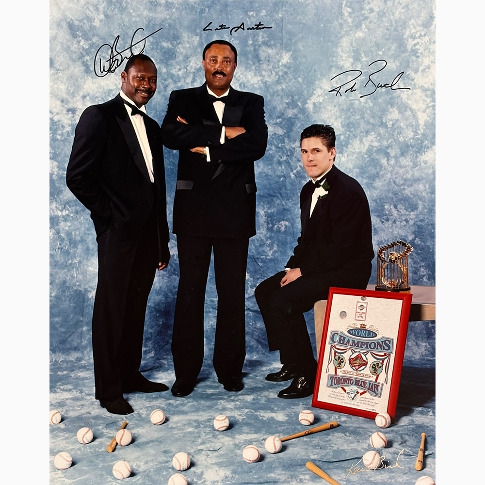 Dave Stewart, Cito Gaston & Rob Butler Autographed 16X20 Photo