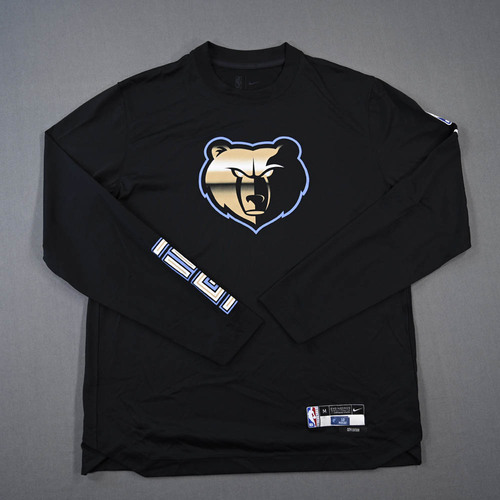 Image of Ja Morant - Memphis Grizzlies - Game-Issued City Edition Long-Sleeved Shooting Shirt - 2022-23 NBA Season