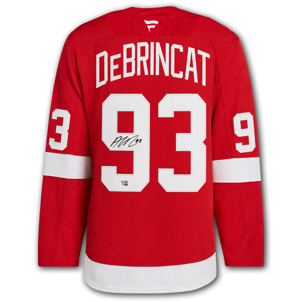 Alex DeBrincat Autographed Detroit Red Wings Fanatics Premium Jersey