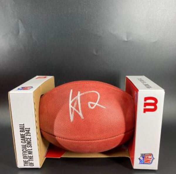 NFL - Titans Hassan Haskins Signed Authentic Football