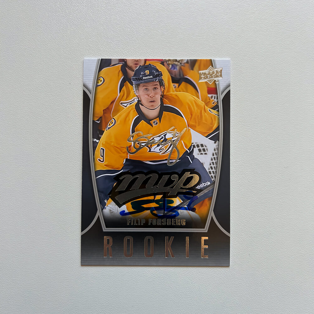 2013-14 UD Upper Deck MVP #66 FILIP FORSBERG Autographed Rookie Card