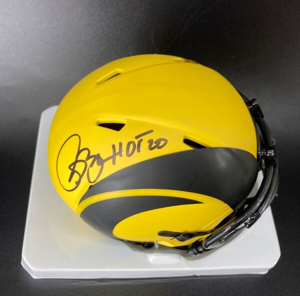 HOF - Rams Isaac Bruce Signed Rave Mini Helmet