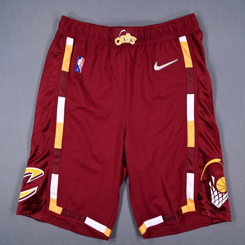 Image of Evan Mobley - Cleveland Cavaliers - City Edition Shorts - Worn 11/15/2021 - 2021-22 NBA Season