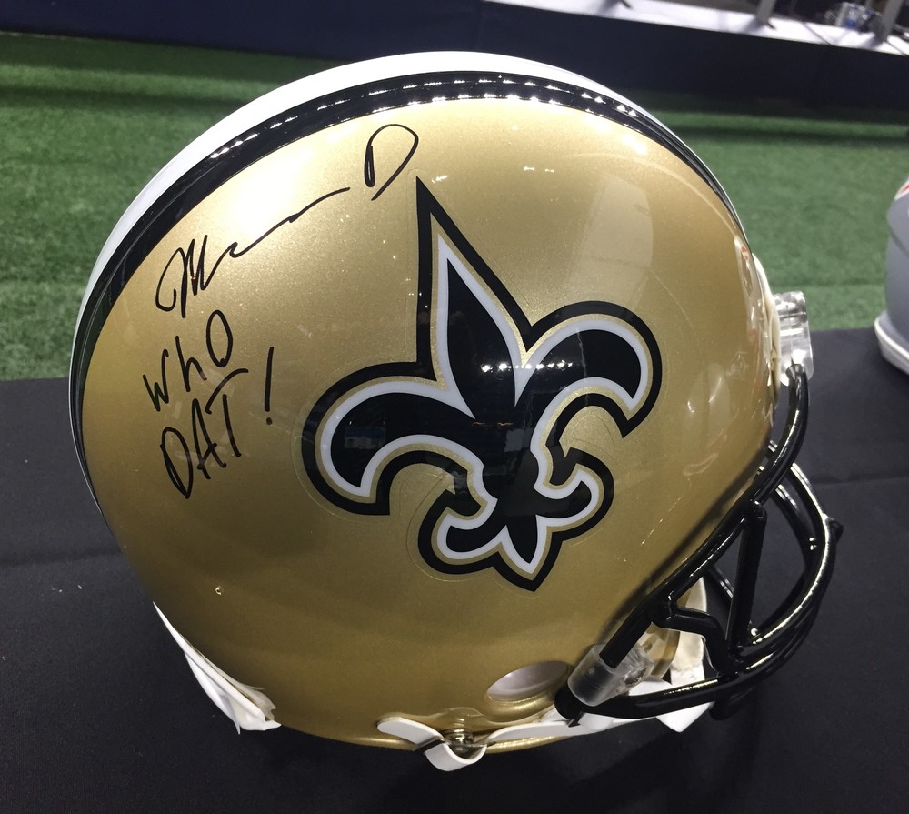 NFL Draft - Marcus Davenport Signed Saints Helmet