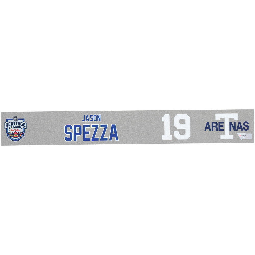 Jason Spezza Toronto Maple Leafs Player-Issued #19 Gray Nameplate vs. Buffalo Sabres on March 13, 2022