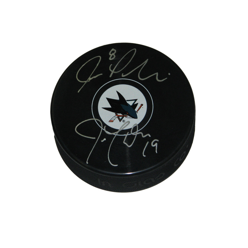 JOE PAVELSKI & JOE THORNTON Signed San Jose Sharks Puck