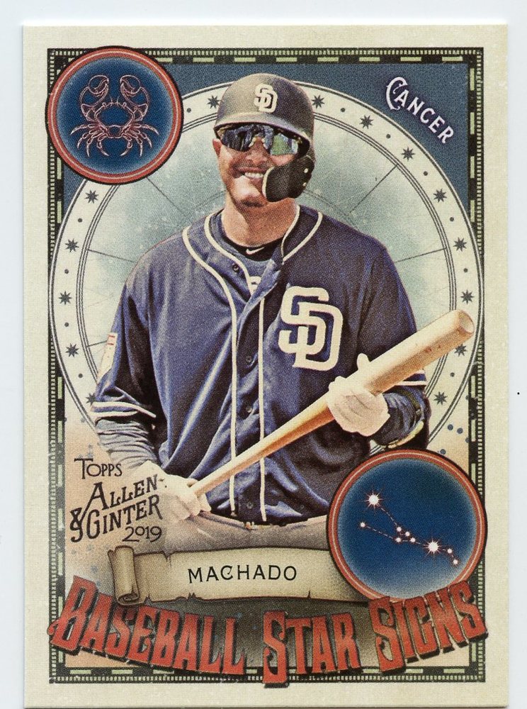 2019 Topps Allen and Ginter Baseball Star Signs #BSS50 Manny Machado