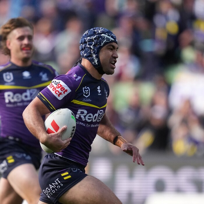 Photo of Jahrome Hughes Melbourne Storm 2026 Match-Worn & Signed Headgear
